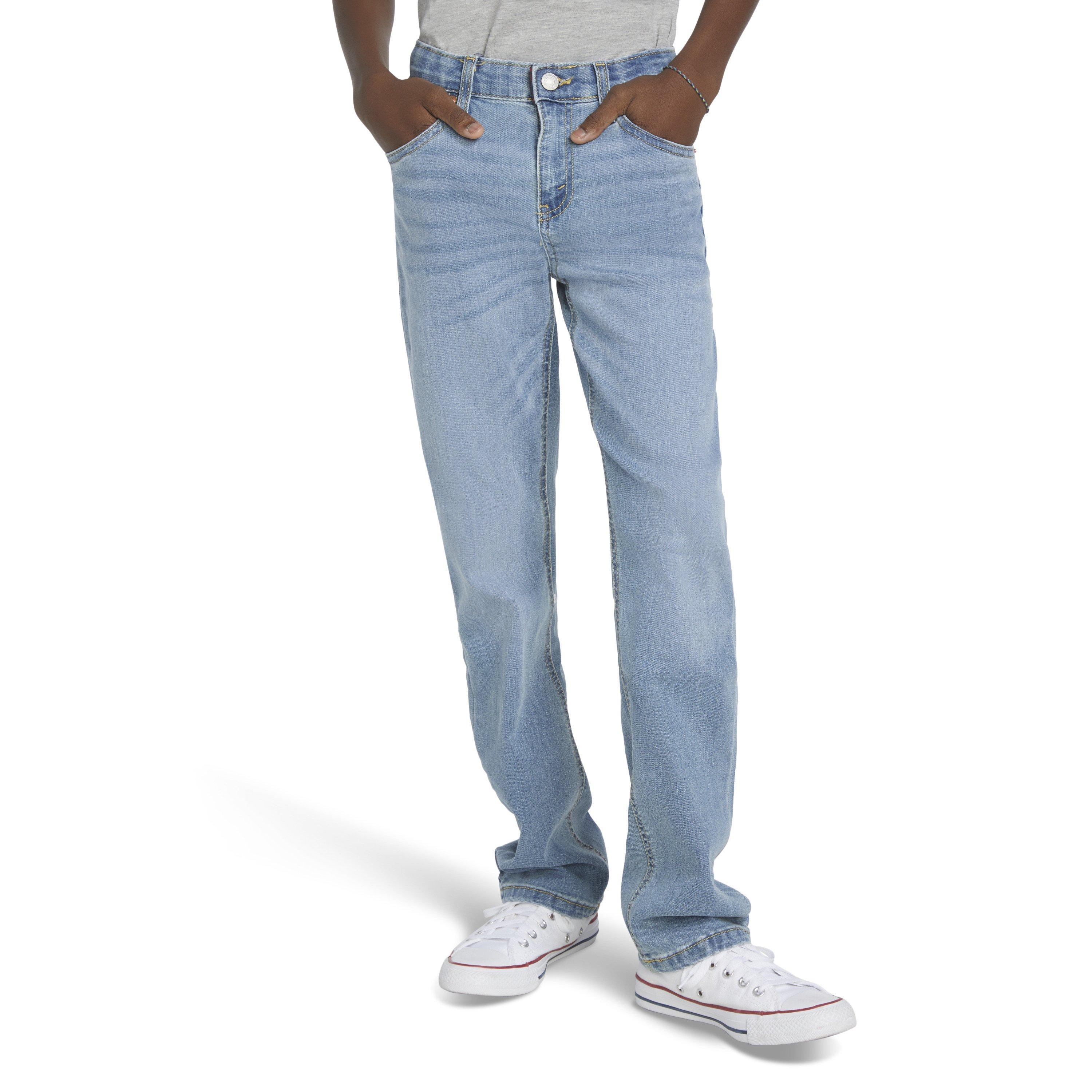 Levi's Big Boys' 514 Straight Fit Blue Wash Denim Jeans - BLUE